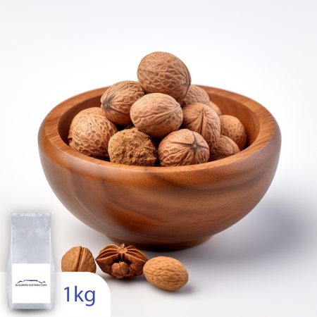 Whole Nutmeg (1kg) - Whole nutmeg seeds for grating or grinding to add a warm and aromatic flavour to dishes.