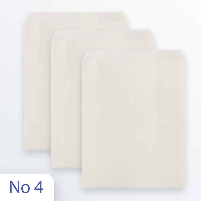 greaseproof-no4 Greaseproof No4 Food Paper Packet - Packaging made from grease-resistant paper, suitable for wrapping and storing food items