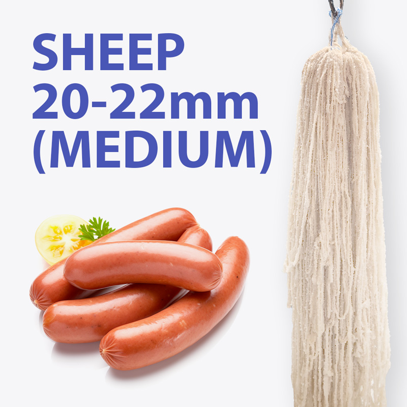 sheep-medium-2022 Natural Sheep Sausage Casing, Medium, 20-22mm